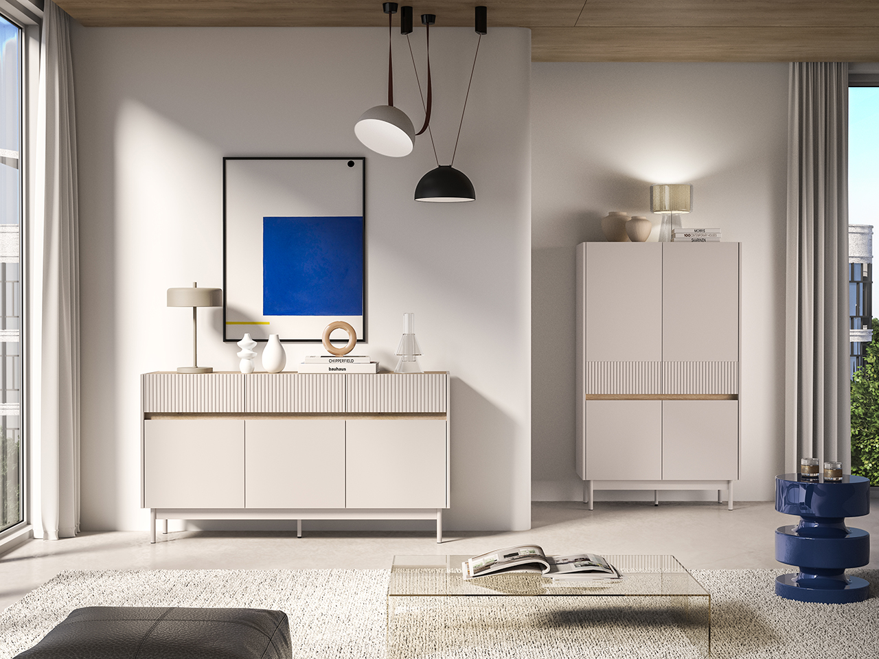 Kolekcja mebli Dunea – ML Meble – Dąb Biszkoptowy – Luna Home Nowoczesne meble do salonu Dunea ML Meble dąb biszkoptowy elegancki pokój dzienny Luna Home