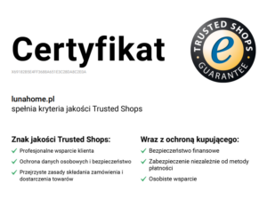 Certyfikat Trusted Shops dla Lunahome.pl